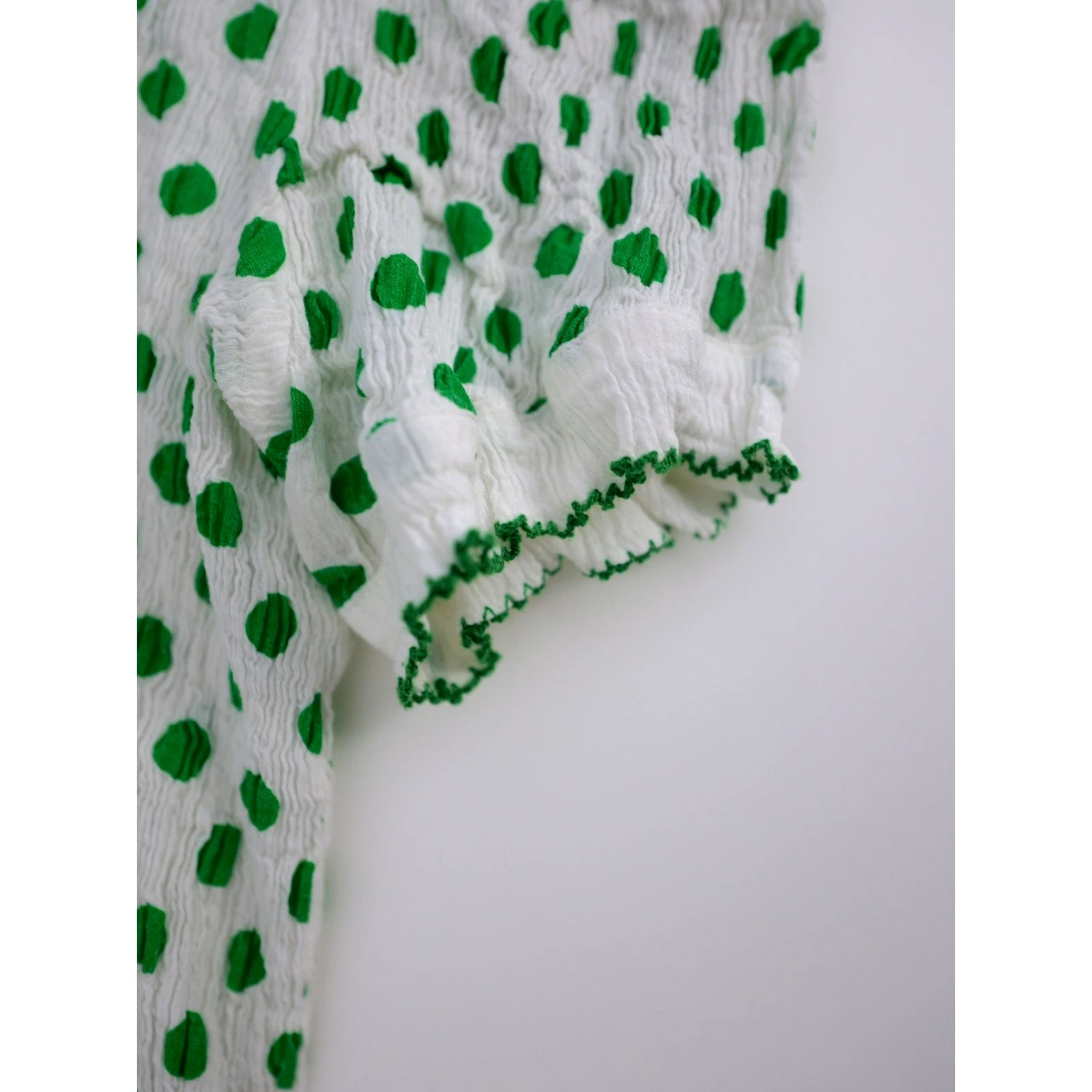 TSUMORI CHISATO Blouse Vert vintage, passéist — photo 6