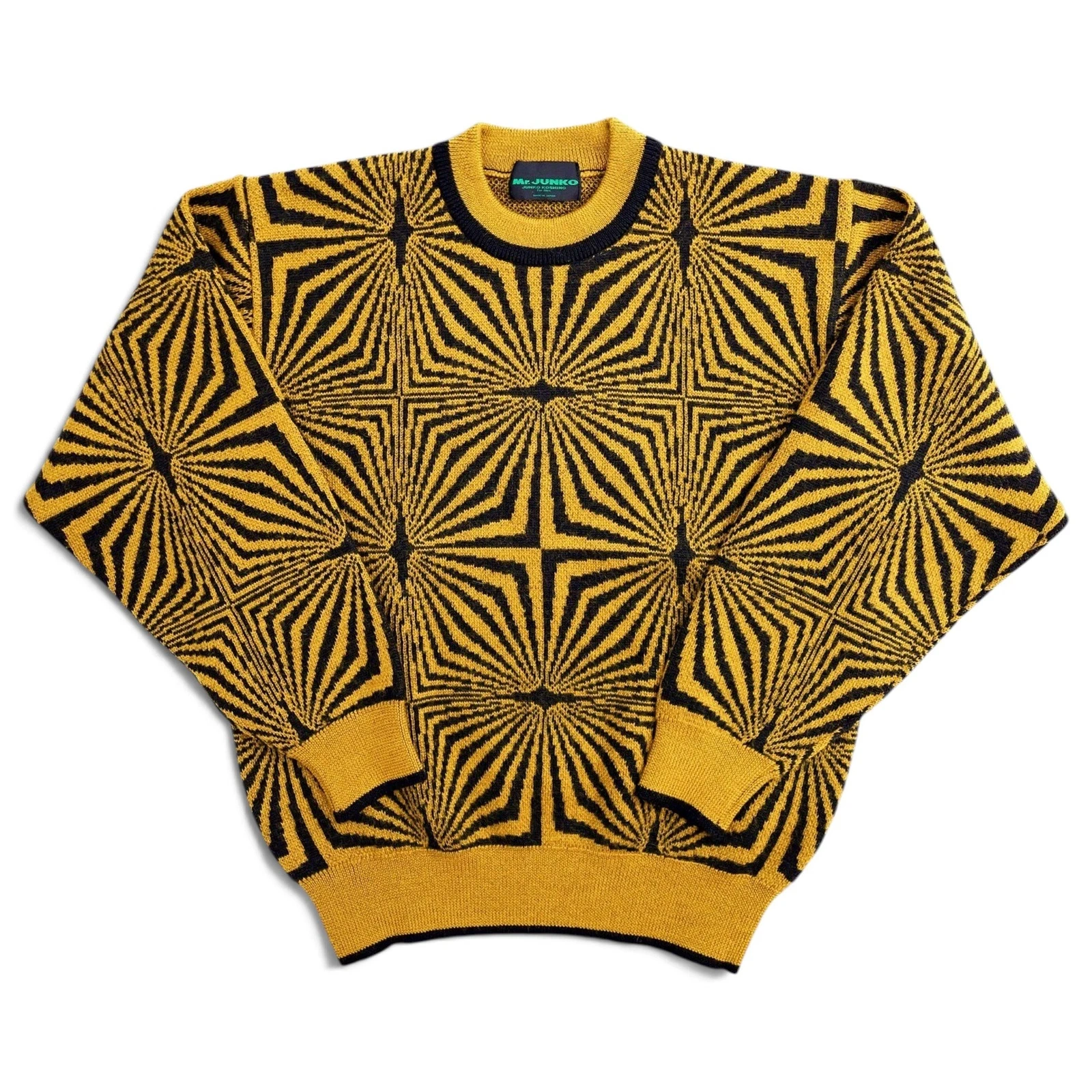 JUNKO KOSHINO Wool pull Jaune vintage, passéist — photo 1
