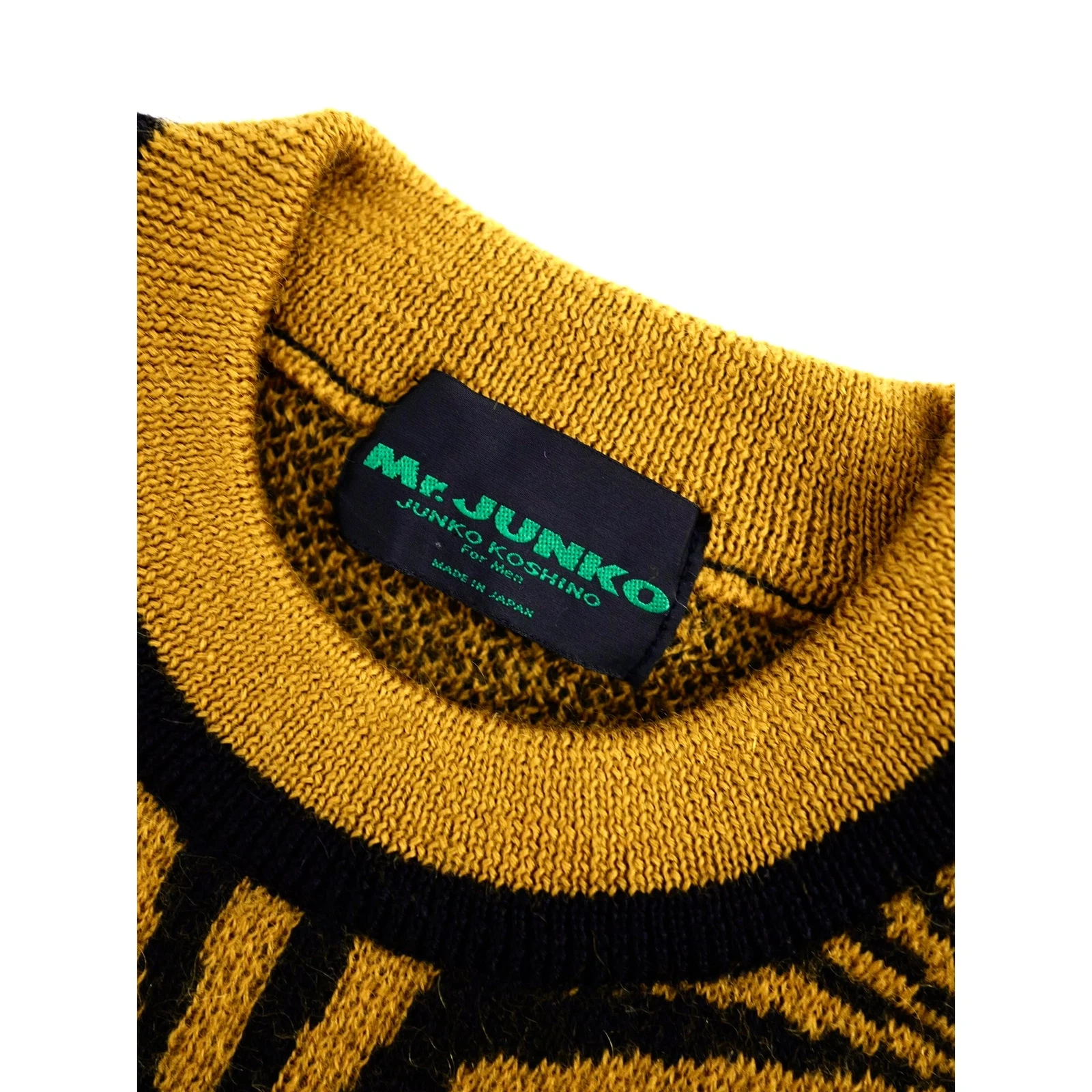 JUNKO KOSHINO Wool pull Jaune vintage, passéist — photo 6