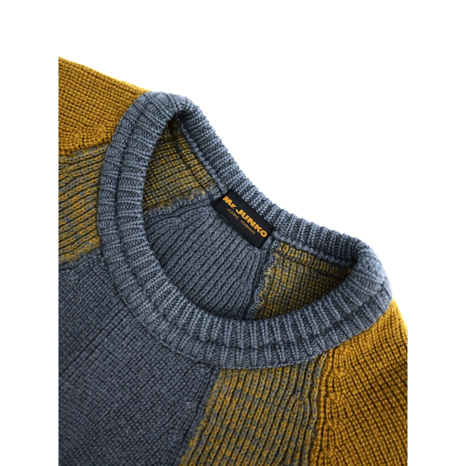 JUNKO KOSHINO Wool pull Jaune vintage, passéist — photo 4