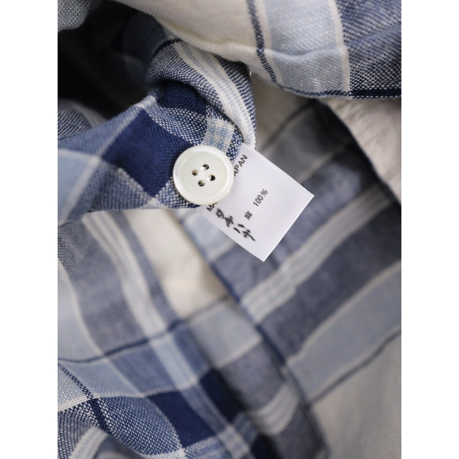 YOHJI YAMAMOTO Robe longue en lin Bleu vintage, passéist — photo 12