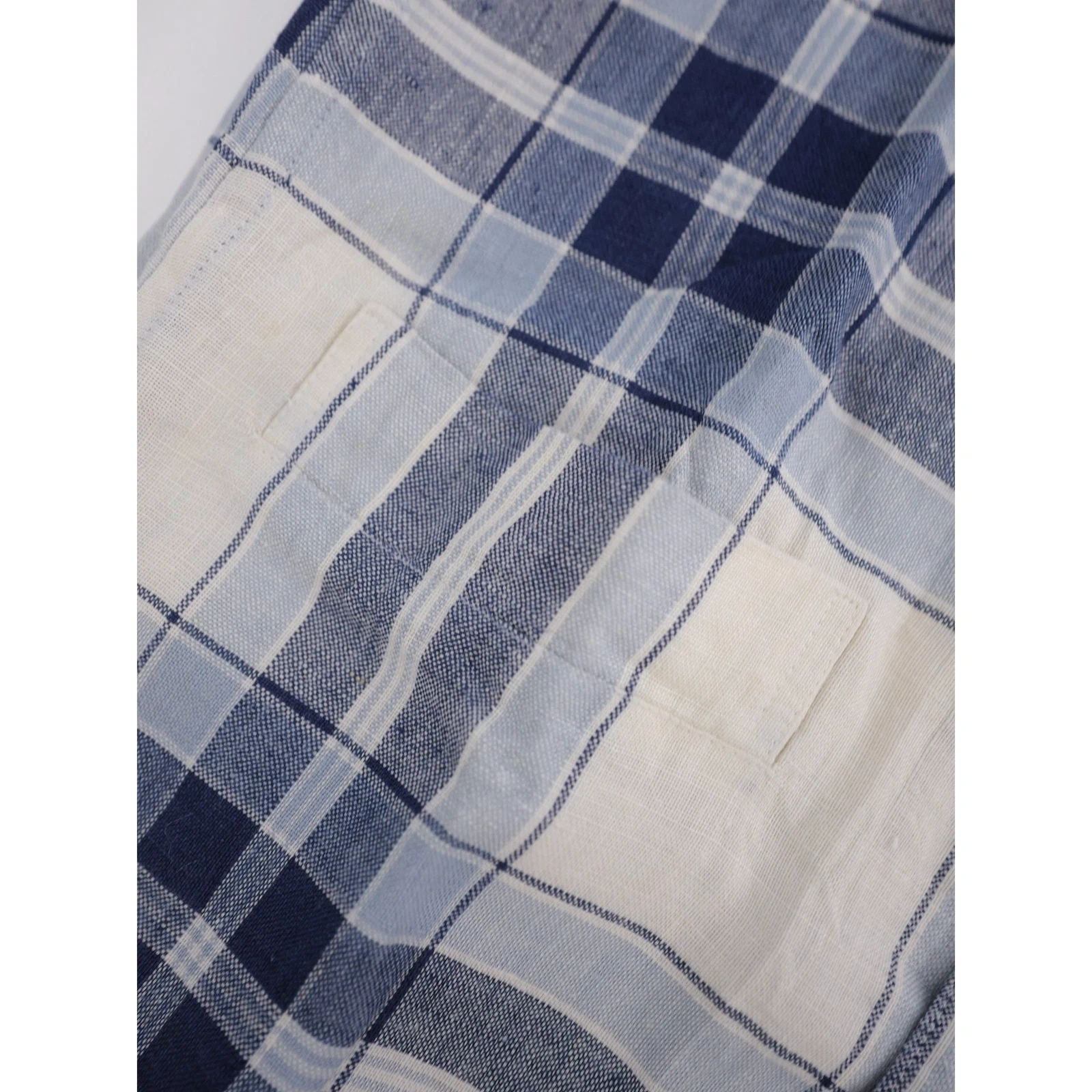 YOHJI YAMAMOTO Robe longue en lin Bleu vintage, passéist — photo 8
