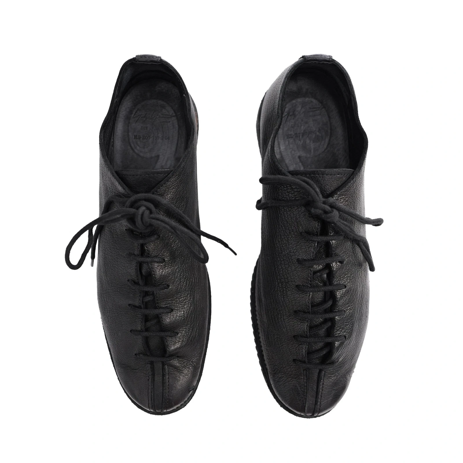 YOHJI YAMAMOTO Leather lace ups Noir vintage, passéist — photo 2