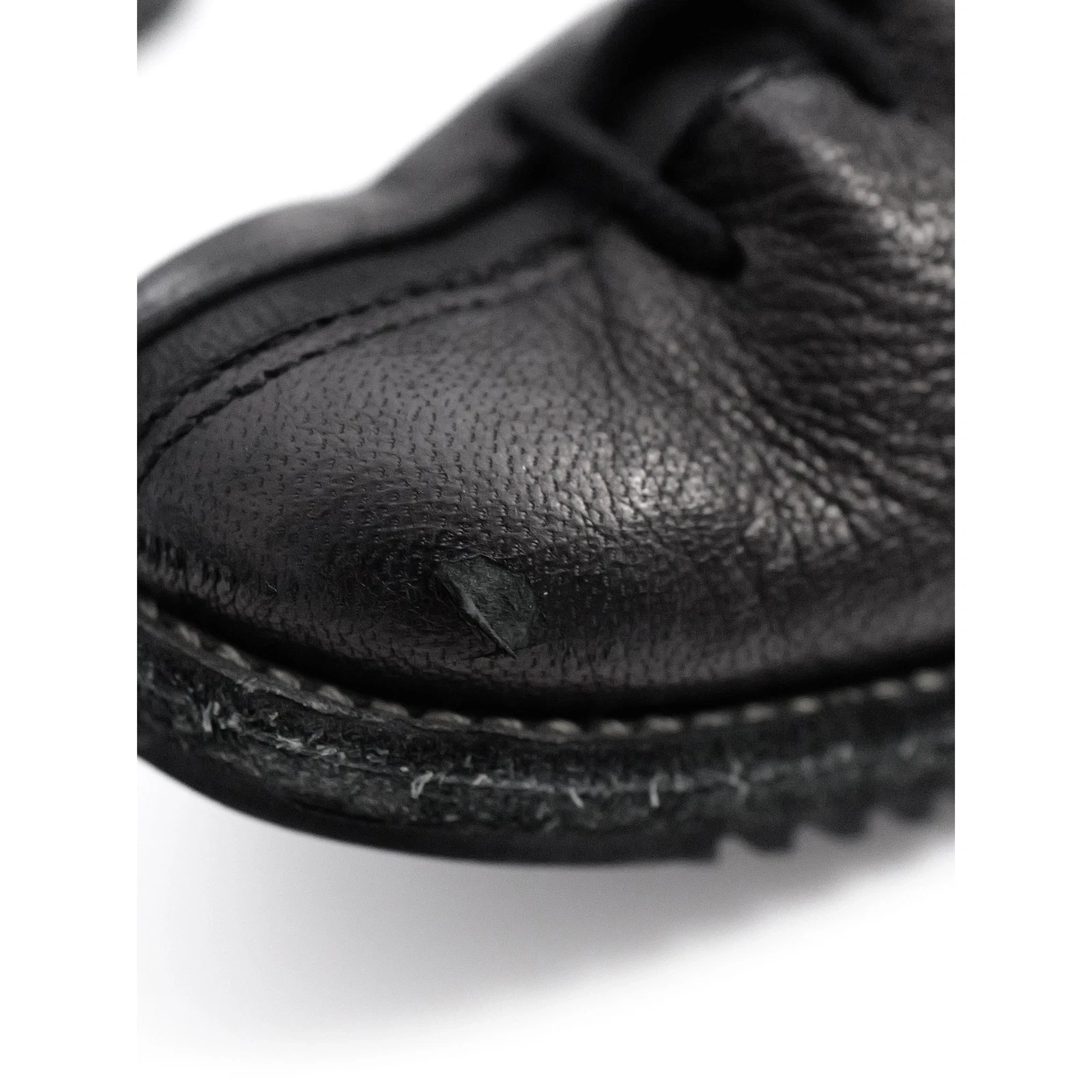 YOHJI YAMAMOTO Leather lace ups Noir vintage, passéist — photo 12