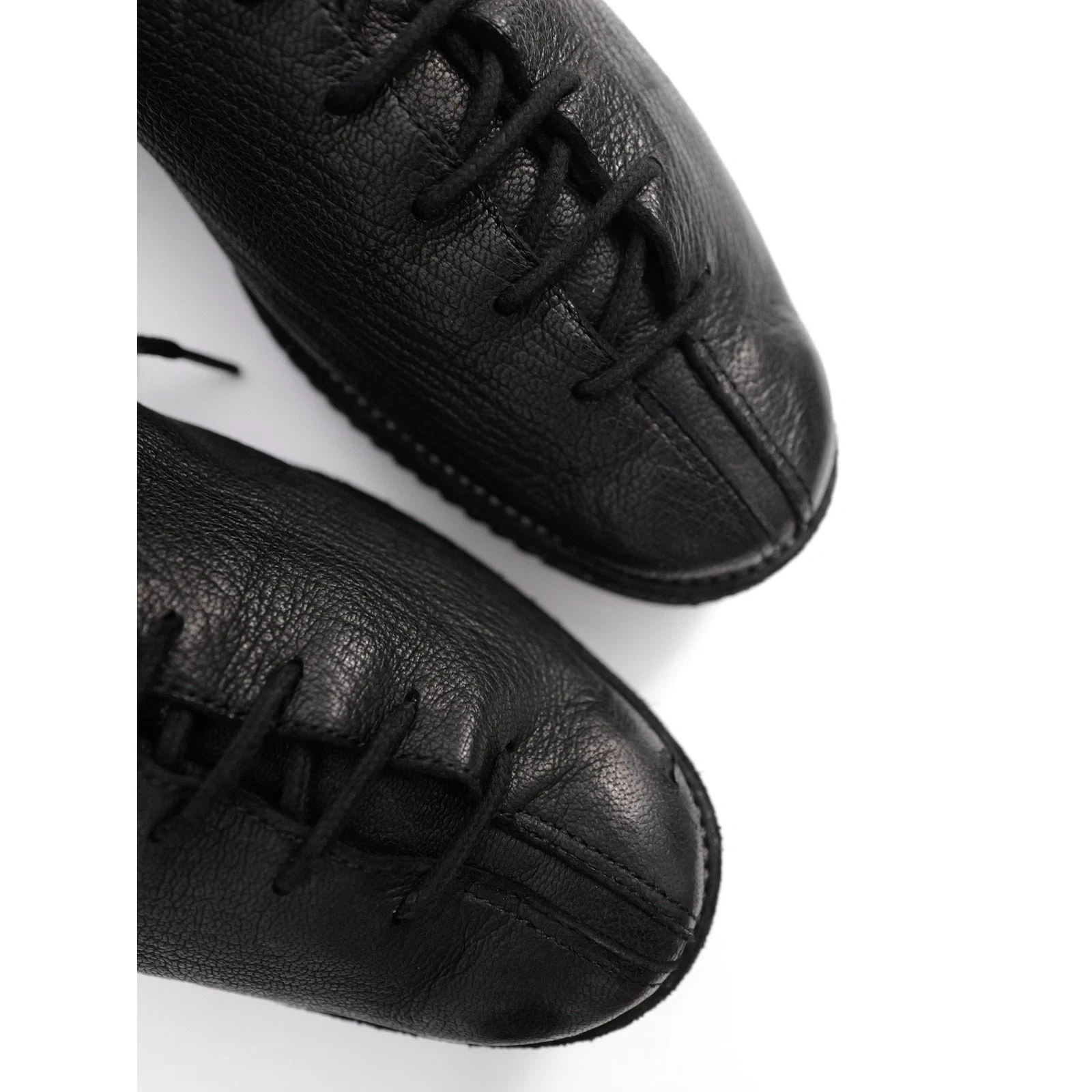 YOHJI YAMAMOTO Leather lace ups Noir vintage, passéist — photo 4