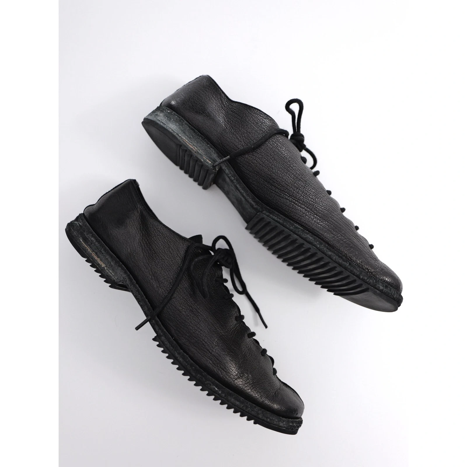 YOHJI YAMAMOTO Leather lace ups Noir vintage, passéist — photo 5