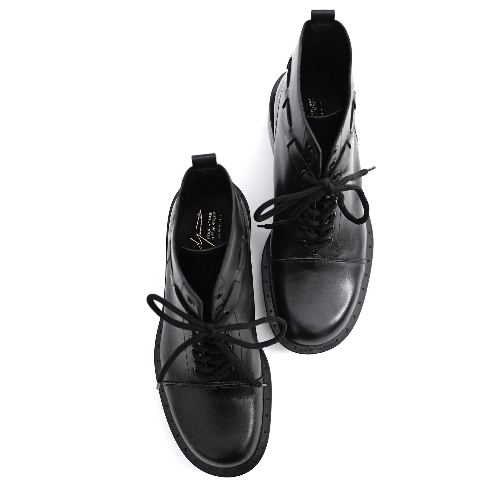 YOHJI YAMAMOTO Leather boots Noir vintage, passéist — photo 2
