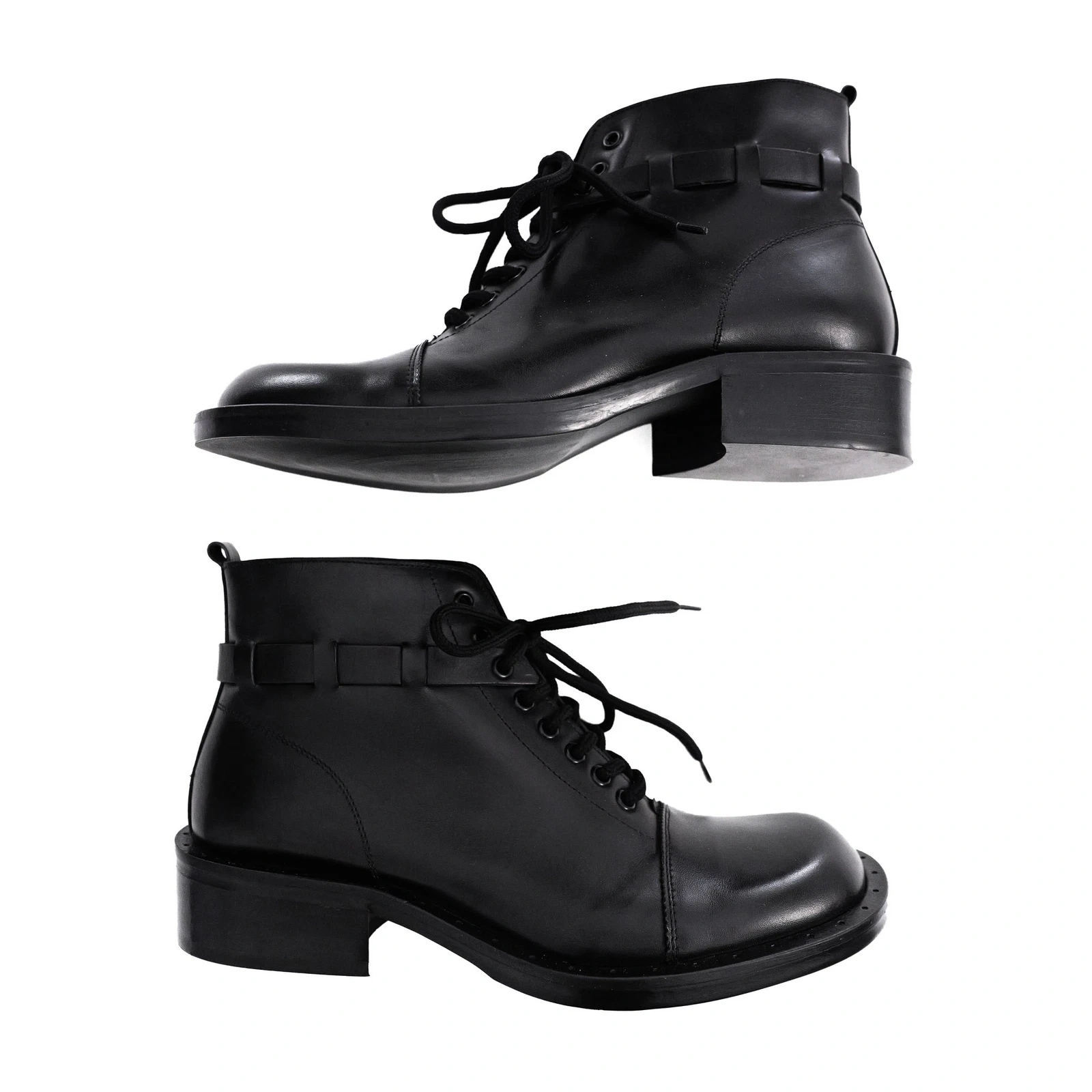 YOHJI YAMAMOTO Leather boots Noir vintage, passéist — photo 4