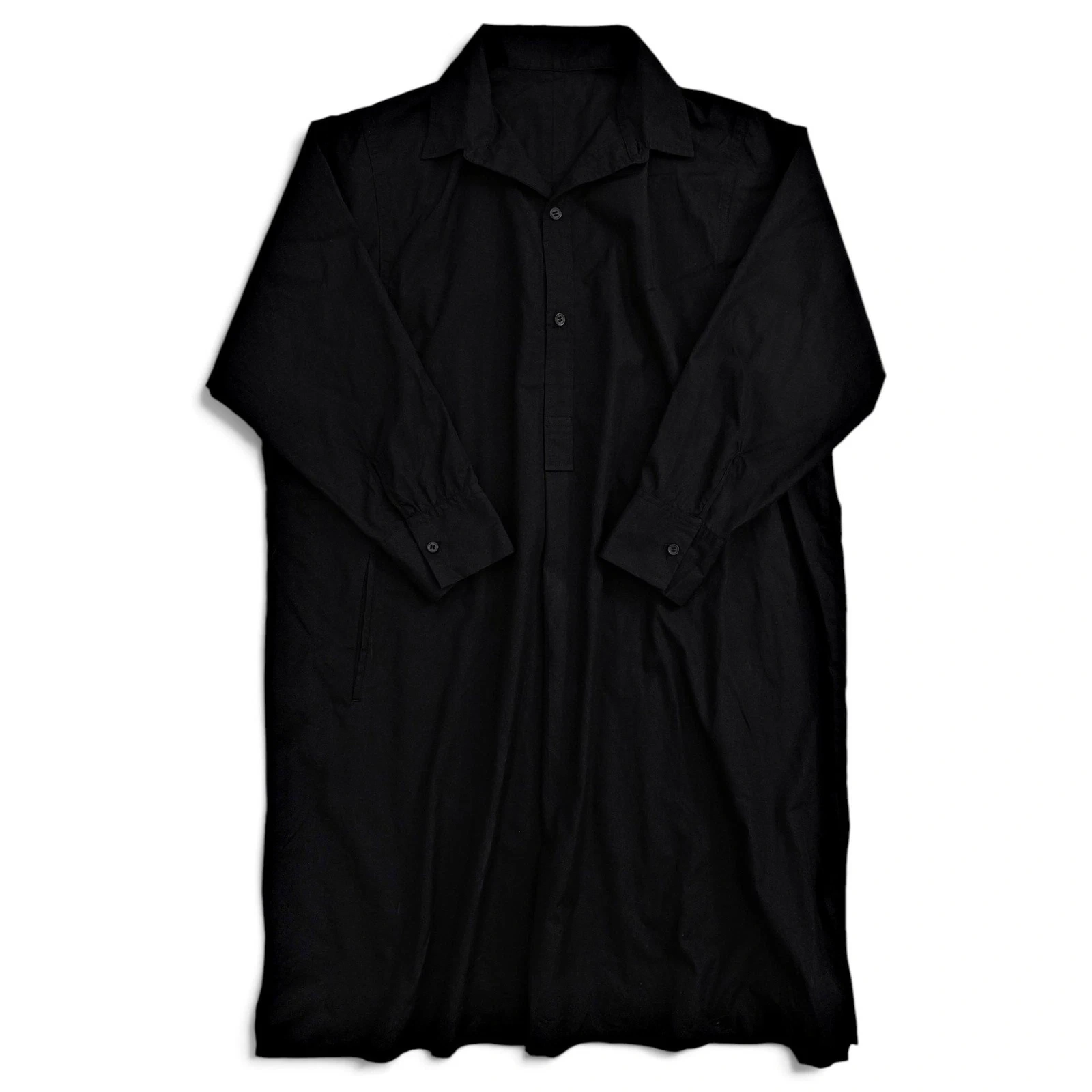 YOHJI YAMAMOTO Robe mi-longue Noir vintage, passéist — photo 1