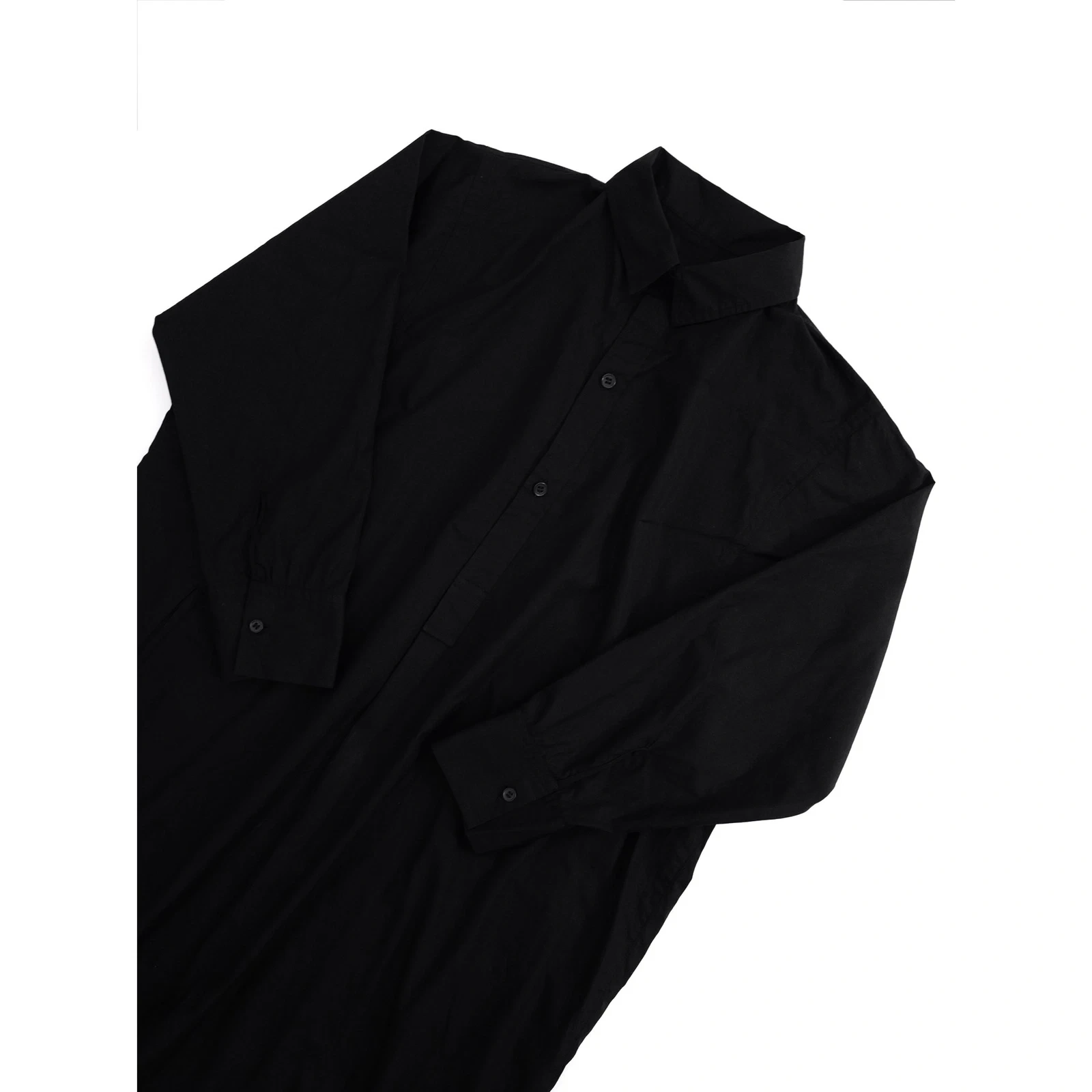 YOHJI YAMAMOTO Robe mi-longue Noir vintage, passéist — photo 3