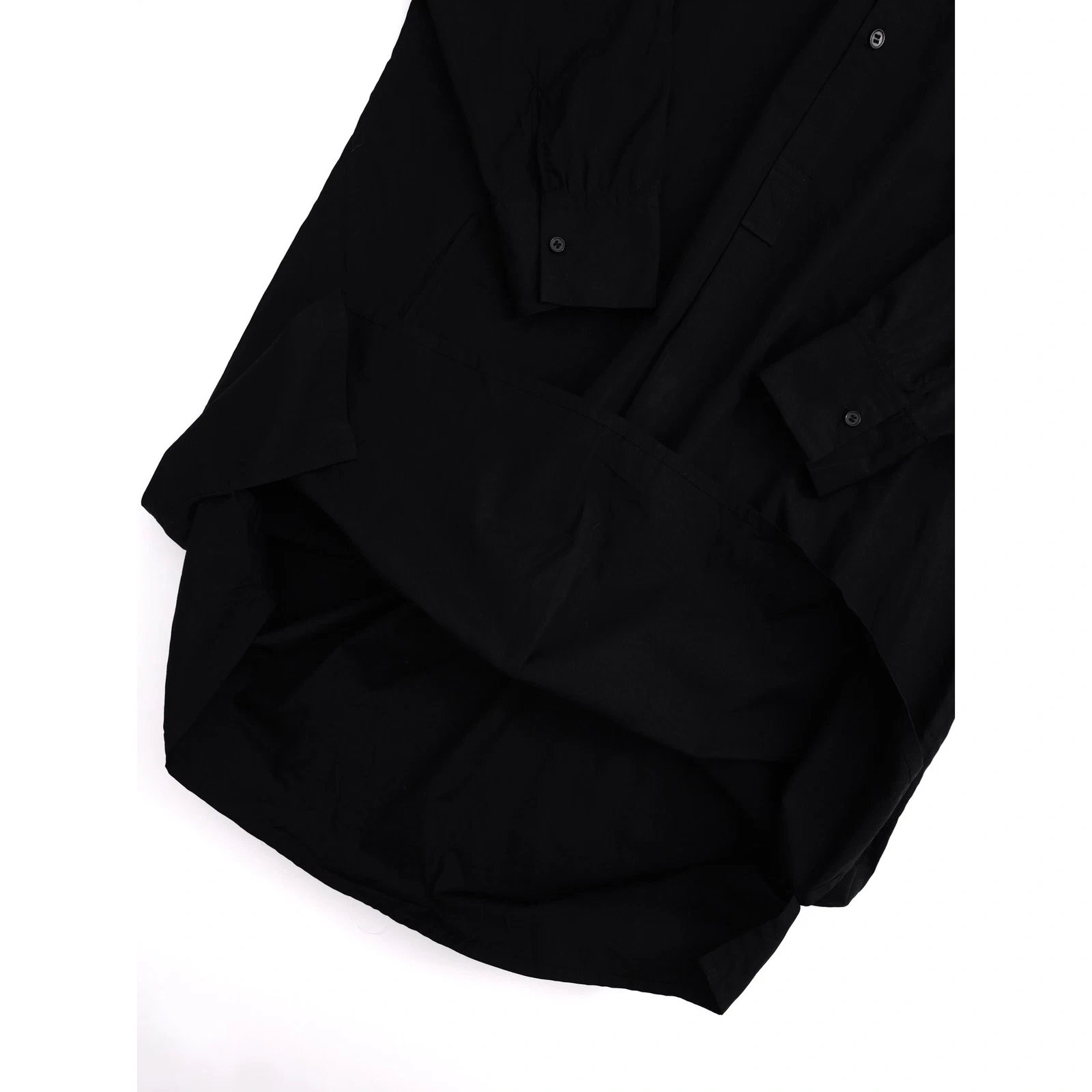YOHJI YAMAMOTO Robe mi-longue Noir vintage, passéist — photo 10